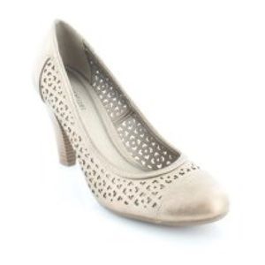 Naturalizer Flex Heels rose gold geometric pattern